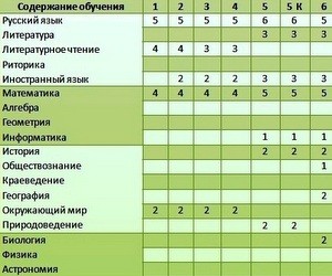 Навчальний план ліцею на поточний навчальний рік