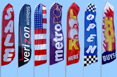 Реклама на флагах