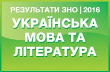 Українська мова та література. Результати ЗНО 2016 року