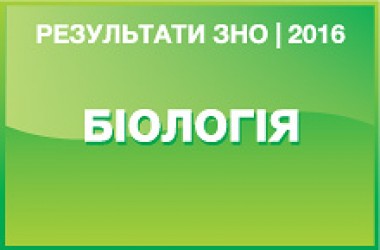 Біологія. Результати ЗНО 2016 року