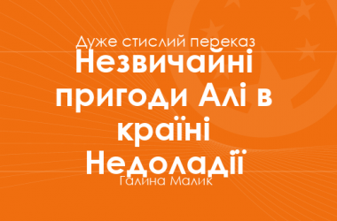 «Незвичайні пригоди Алі в країні Недоладії» Галина Малик (дуже стислий переказ)