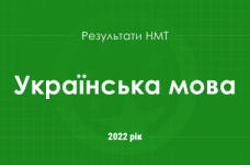 Українська мова. Результати НМТ 2022 року
