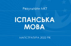 Іспанська мова. Результати МКТ в магістратуру 2022 року