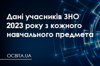 Деперсоніфіковані дані учасників ЗНО/НМТ 2023 року з кожного навчального предмета