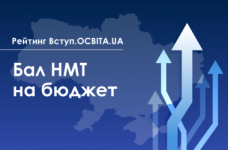 Вступ.ОСВІТА.UA: Найбільший бал НМТ на бюджет   